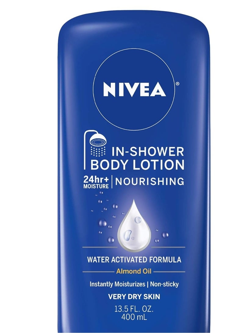 NIVEA Nourishing In Shower Lotion, Body Lotion for Dry Skin,400ml pack of 3 - Image 2